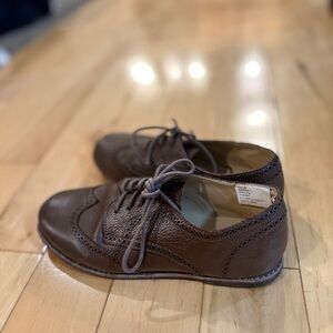 Janie and Jack Brown Kids Dress Shoes